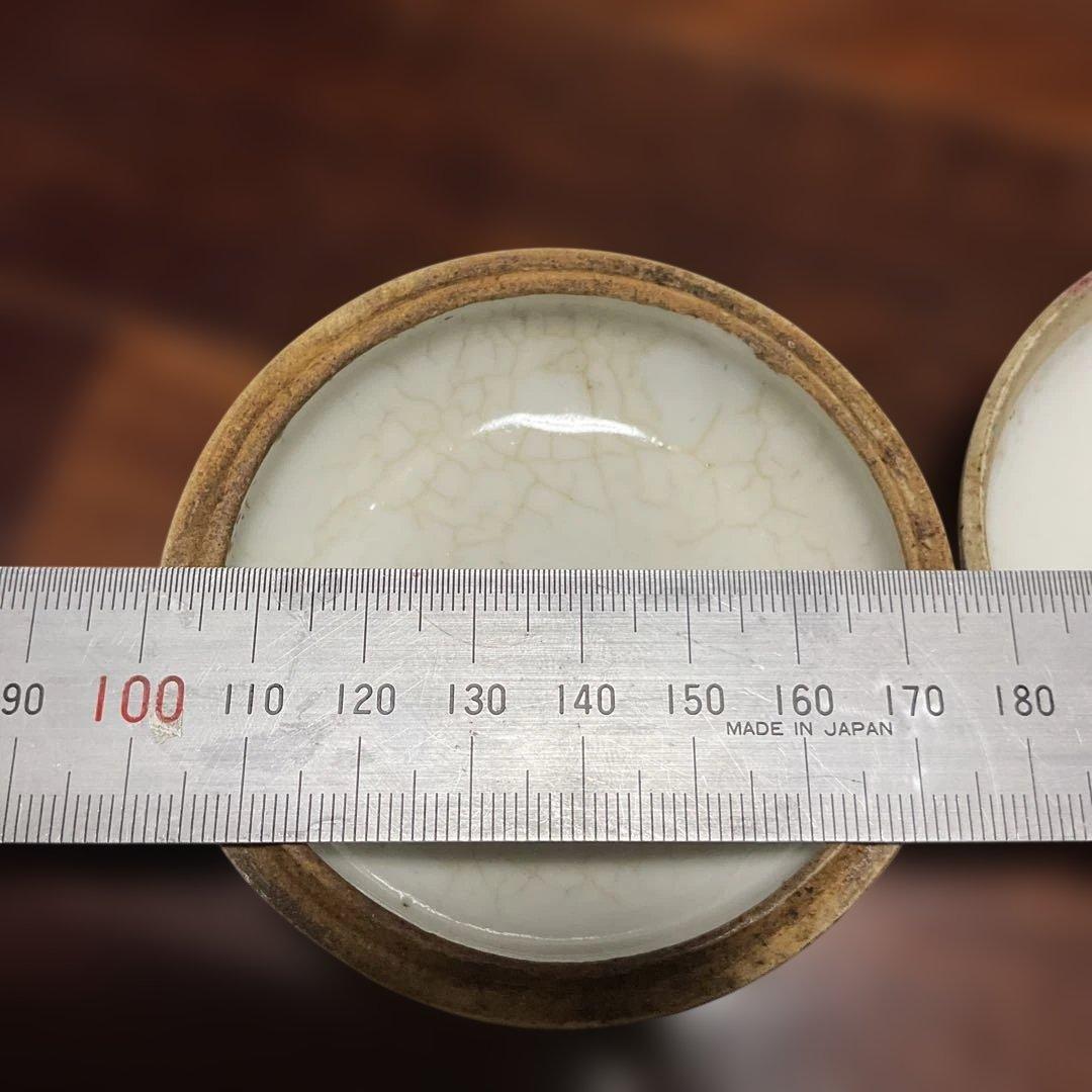 中国,同治時代の陶器容器 麒麟送子図