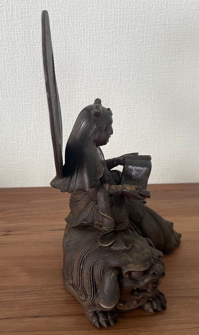 備前焼 文殊菩薩獅子香炉 木村友啓作 古備前写し共箱 アンティーク 美術工芸品