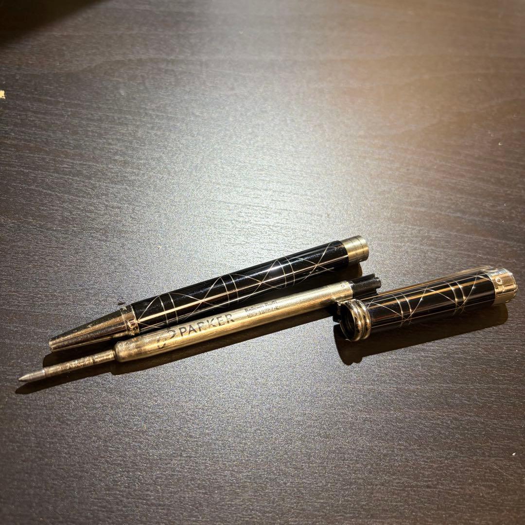 DIOR ディオール 黒色 スライド式 ボールペン 金色ライン