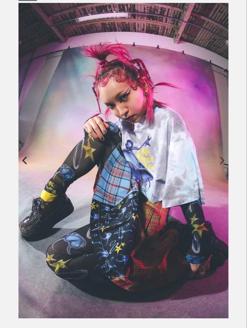 royreflectoverjoy 総柄シアートップス レギンスセット