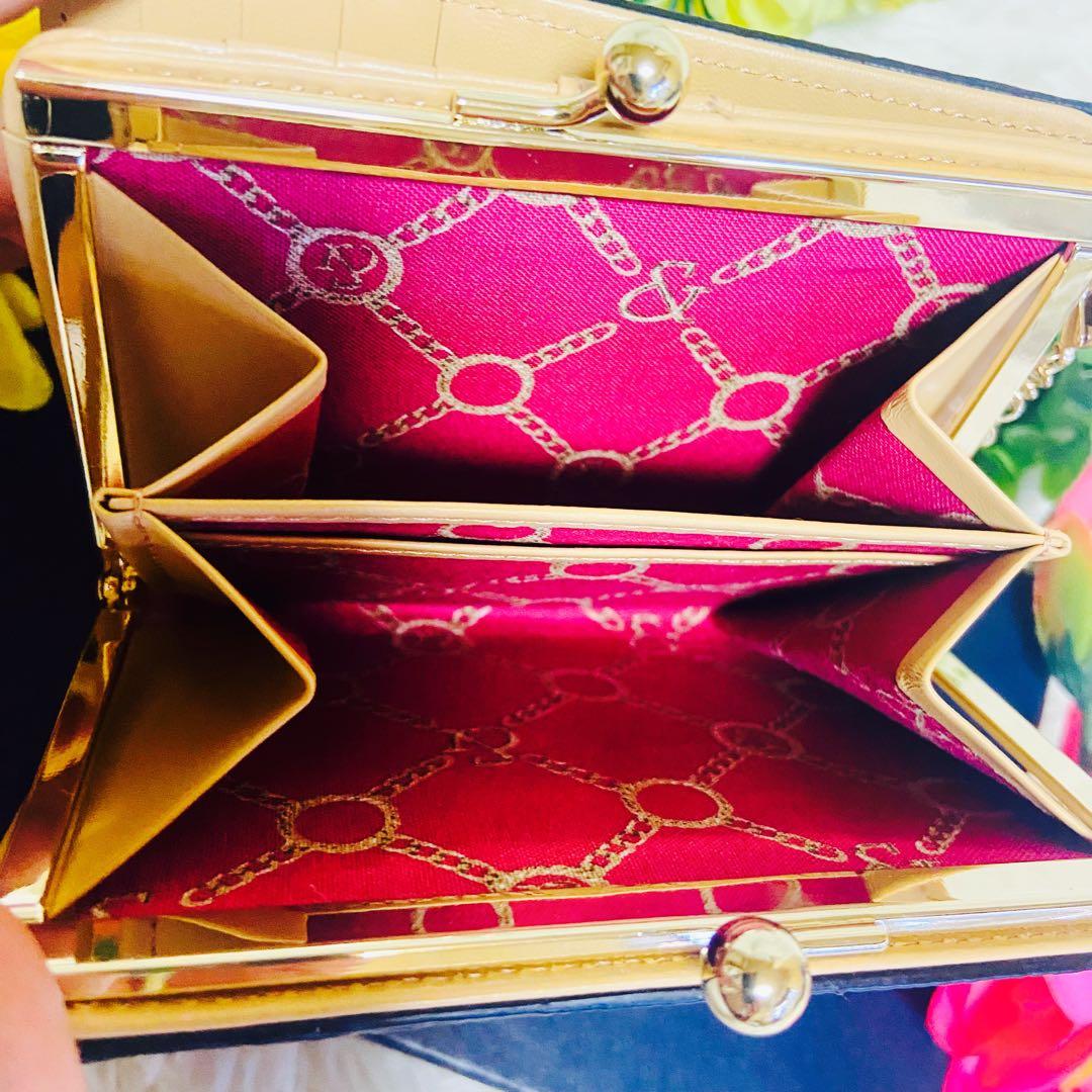 未使用✨本革✨PINKY&DIANNE✨ピンダイ✨がま口✨二つ折り財布✨完売品