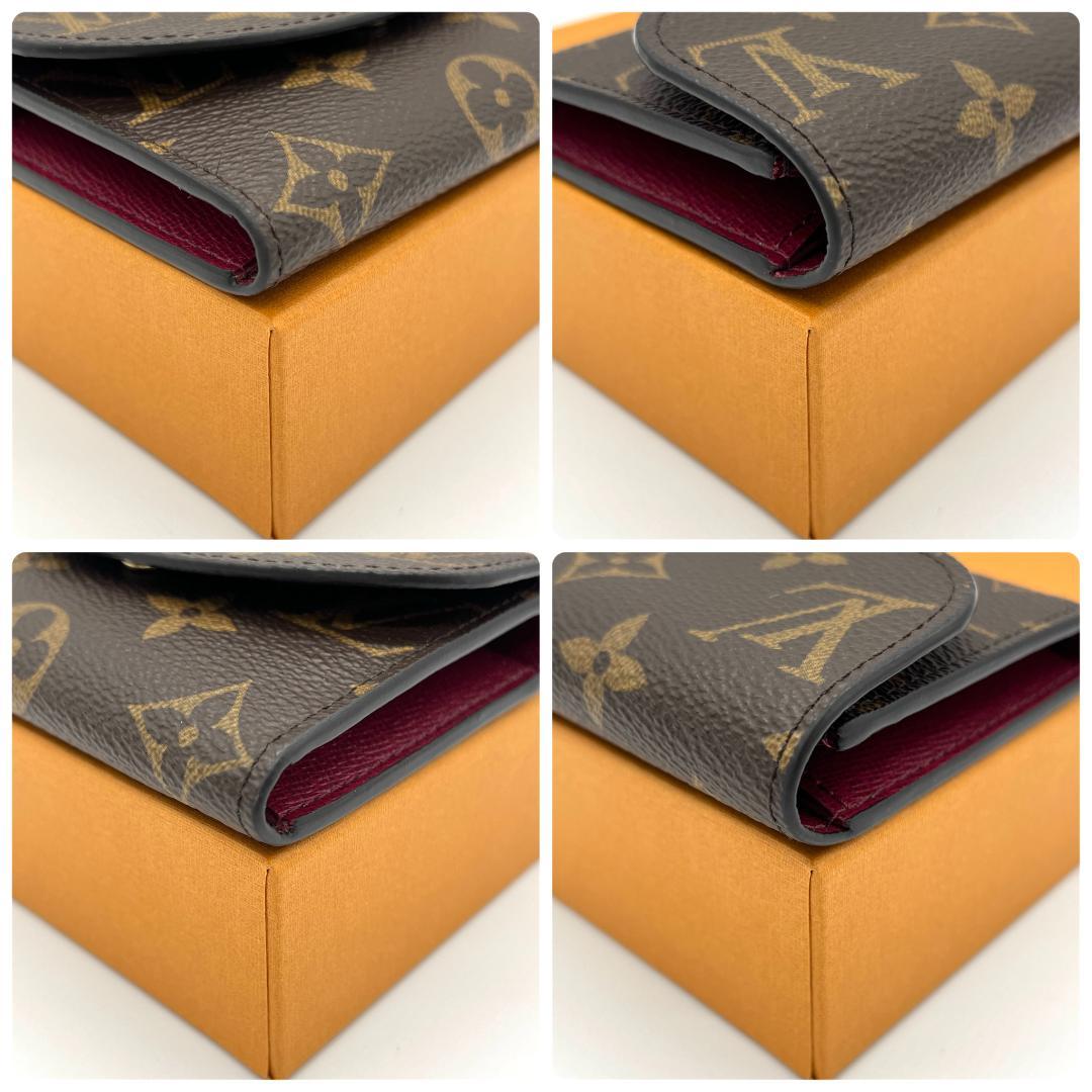 【美品】　現行品　ポルトモネ　ロザリ　モノグラム　フューシャ　箱保存袋