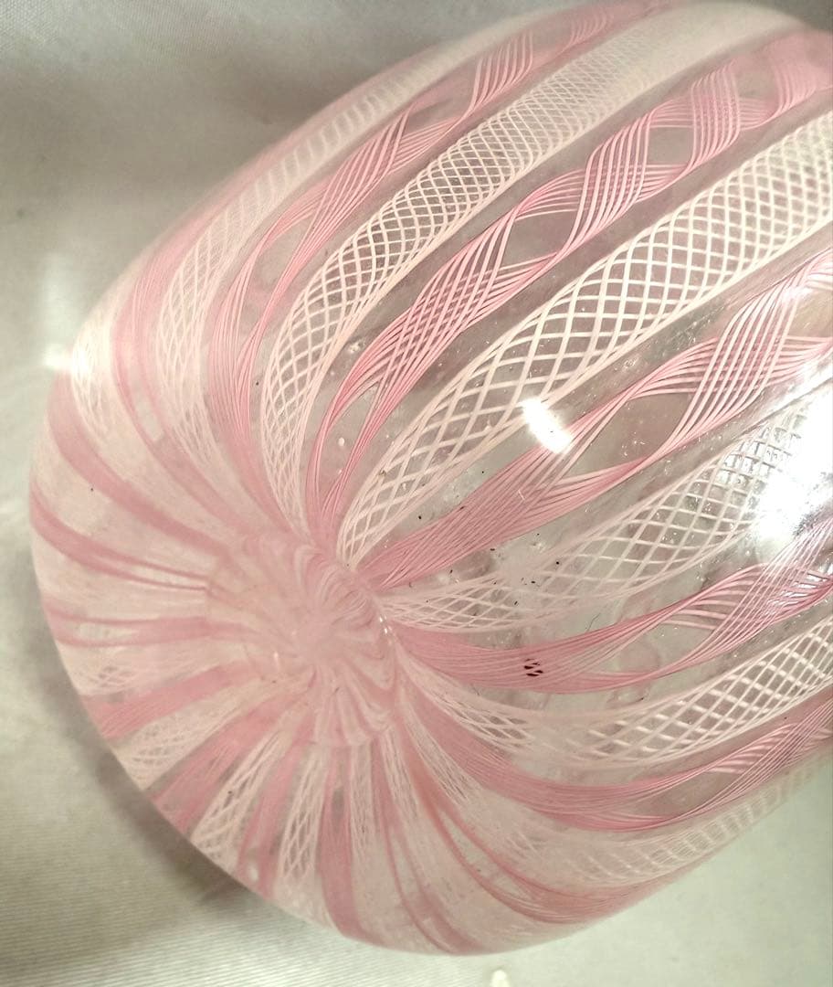 ムラノガラス murano レース　花瓶