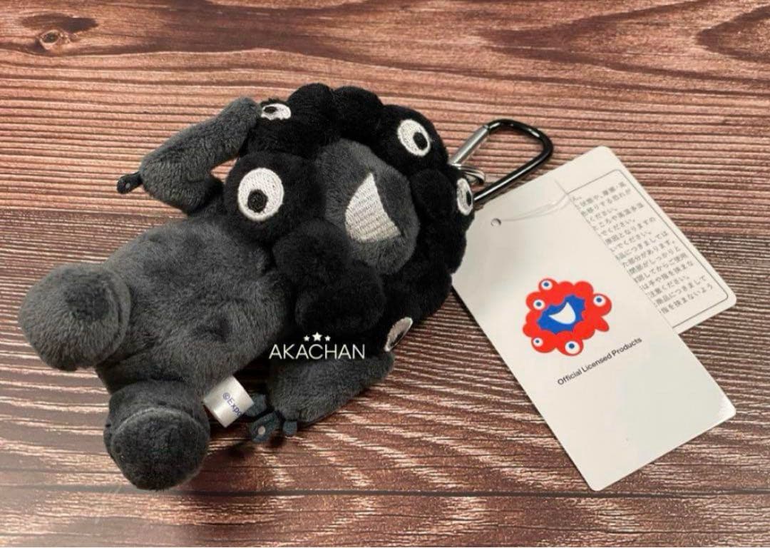 【新品未使用おまけ付き】黒ミャクミャクカラビナ付き ブラック （座りバージョン）