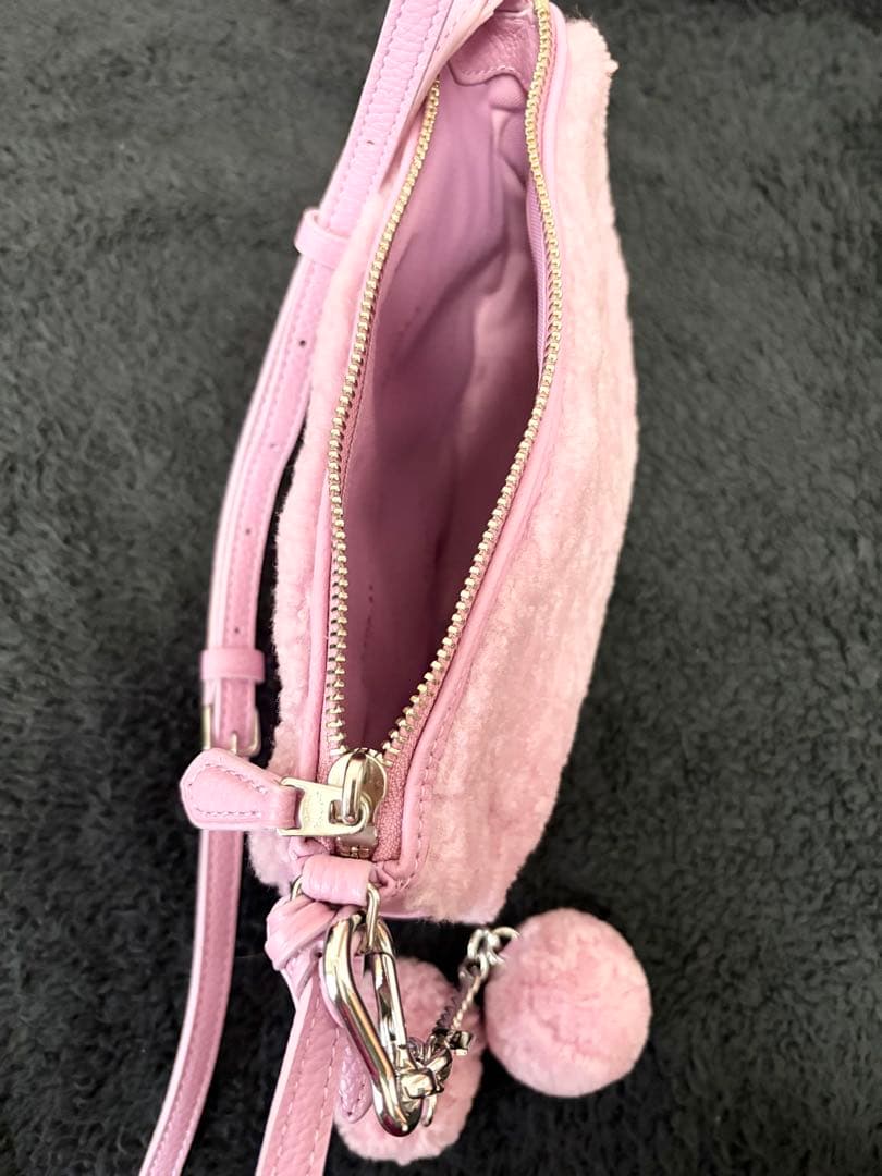❤️新品未使用❤️COACHコーチ スモールライダーポシェット ピンクキーホルダー付