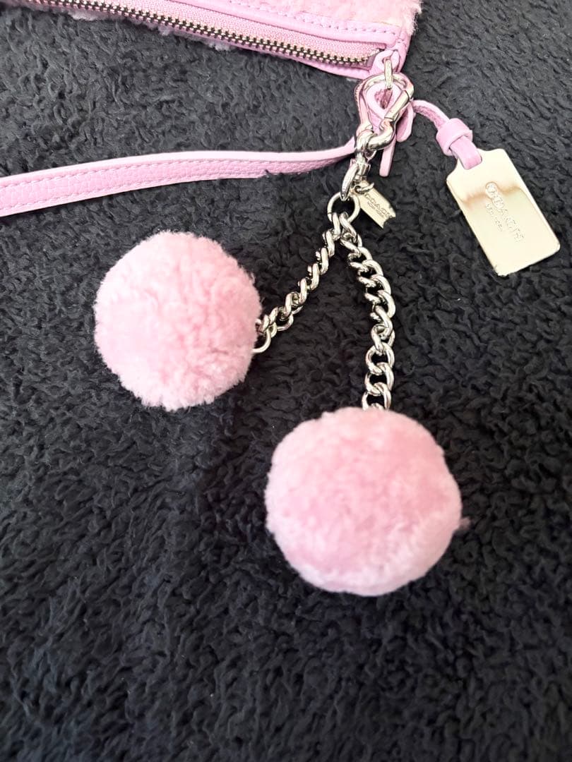 ❤️新品未使用❤️COACHコーチ スモールライダーポシェット ピンクキーホルダー付