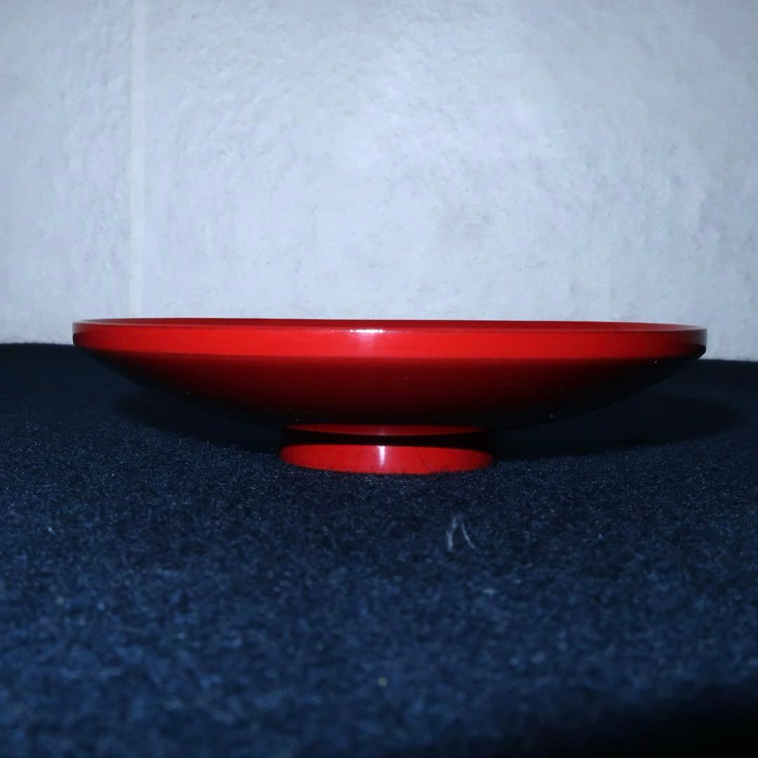 【茶道具】前端雅峯作　若松蒔絵朱盃