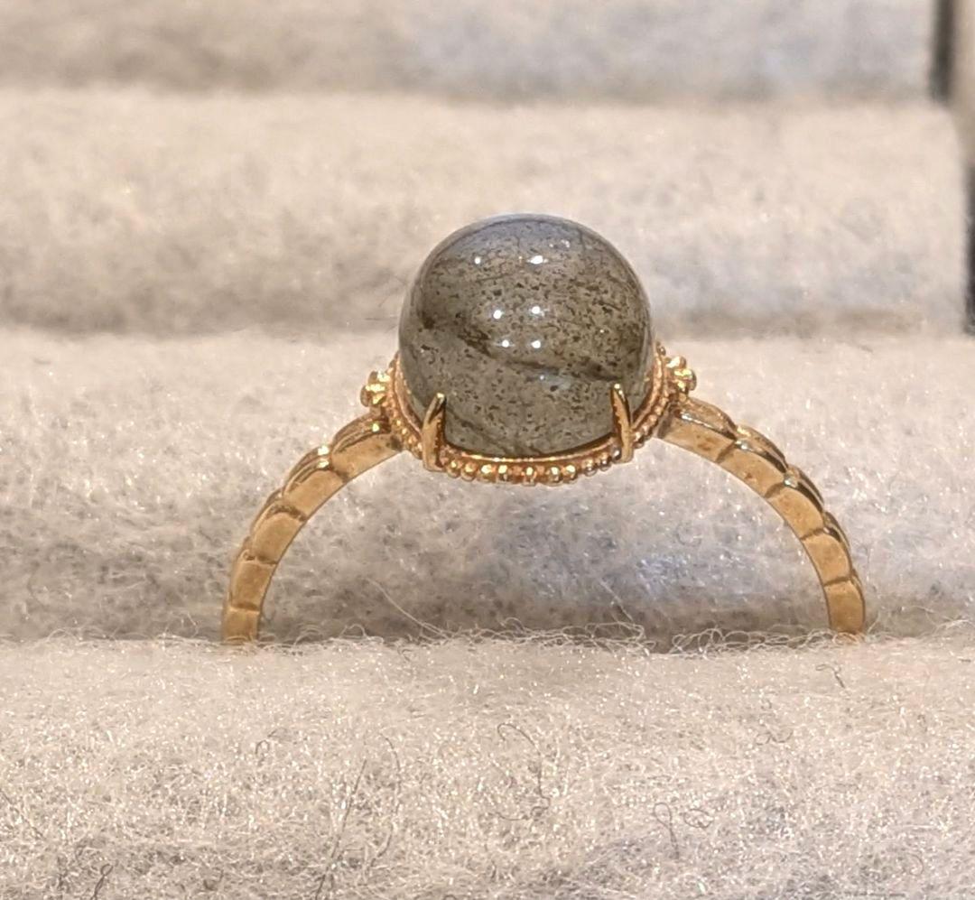 【NOIR DE POUPEE】K10 YG ラブラドライトリング　11号