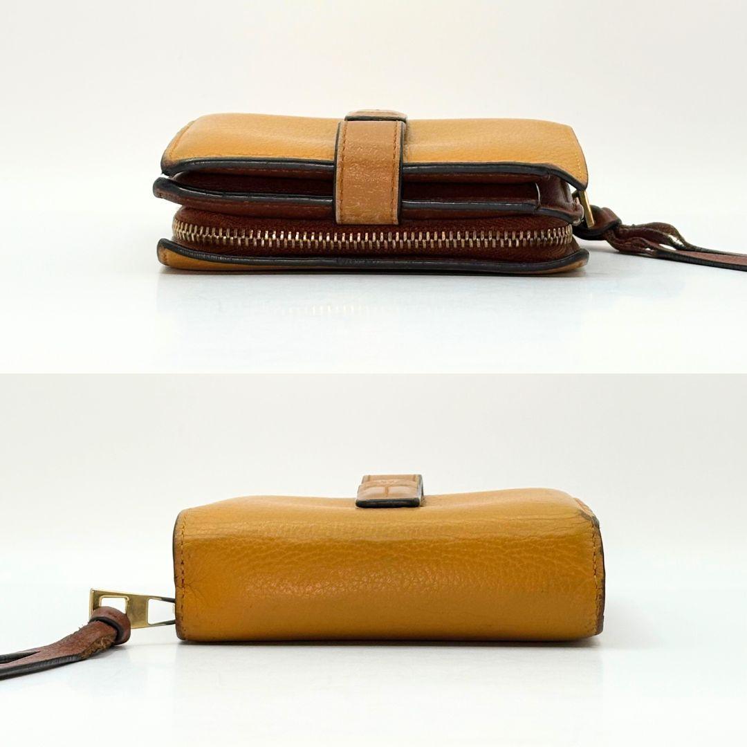 ロエベ　アナグラム コンパクト ジップウォレット 二つ折り財布　ブラウン