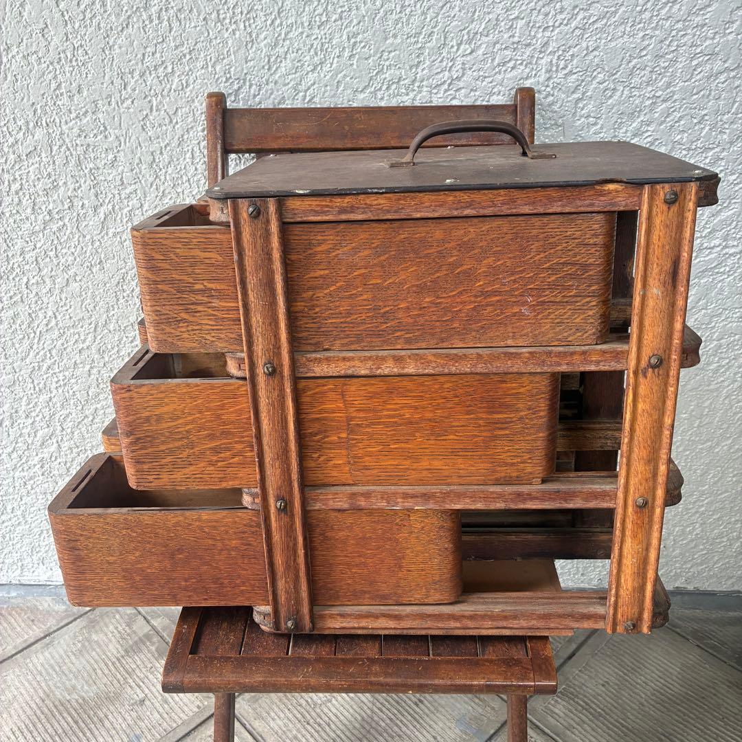 貴重！40's〜アメリカアンティーク 収納木箱ウッドボックス　USAヴィンテージ