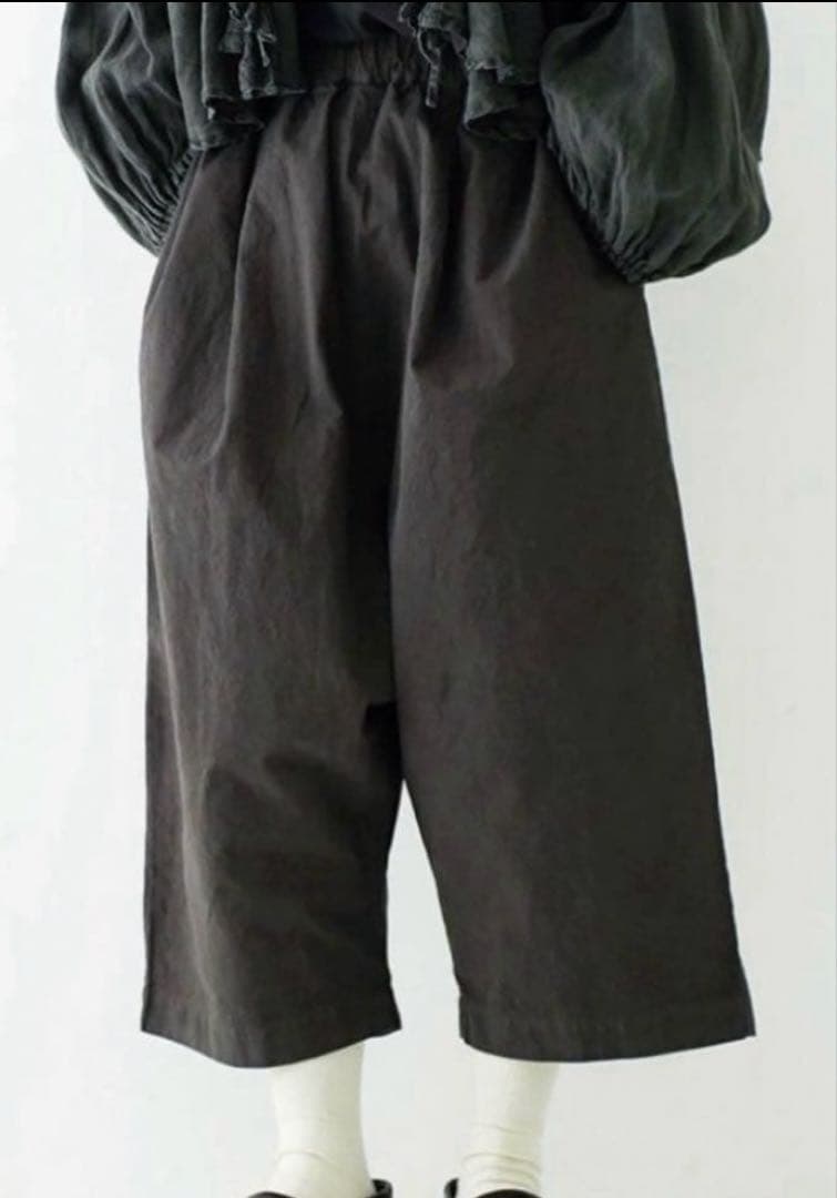 【美品】nest Robe コットンヘンプサルエルパンツ インクブラック F