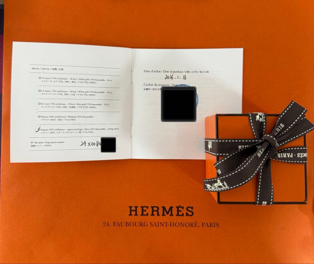 HERMES エルメス シェーヌダンクルツイスト　パンクリング 53