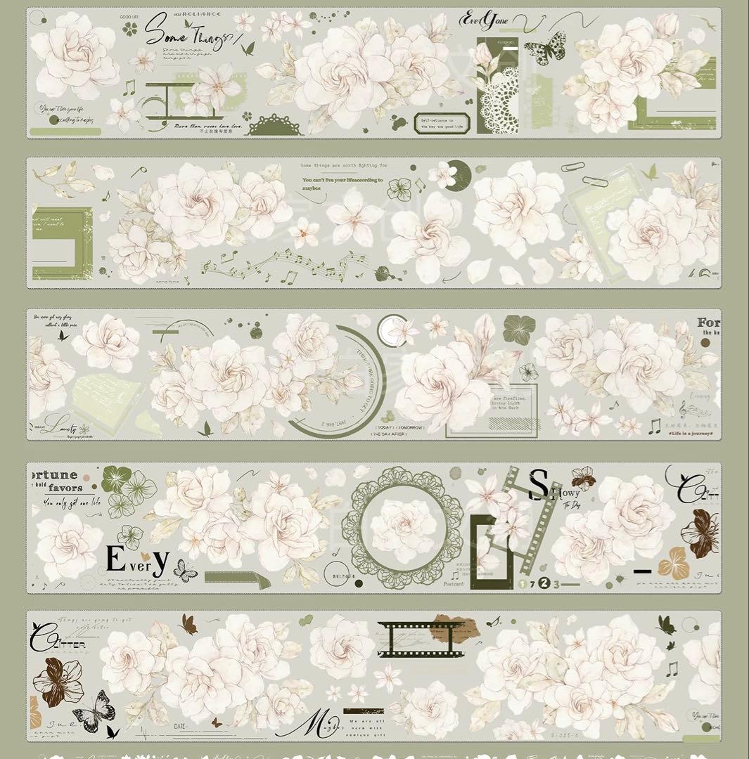 ⭐️SALE⭐️小白家文創《栀子花》海外マスキングテープ　マステ 【2032】