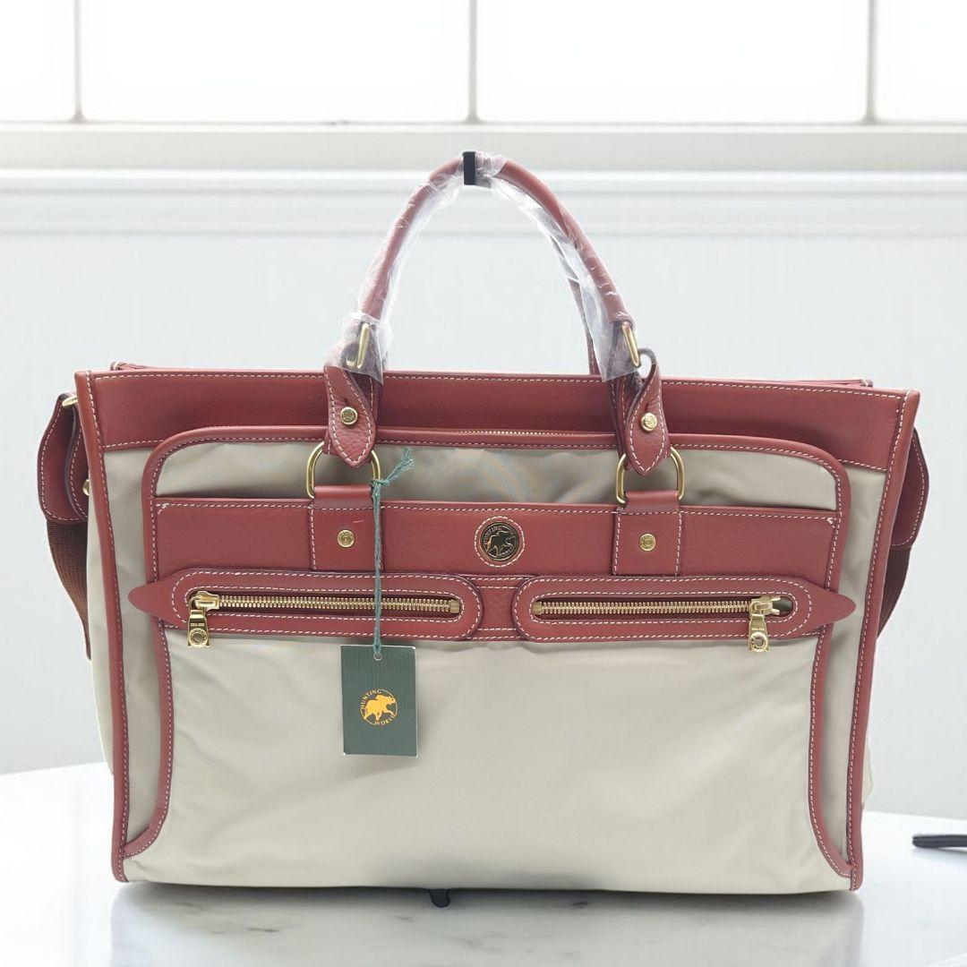 ハンティングワールド　ナイロン　レザー　2WAY ショルダー　ビジネス　バッグ