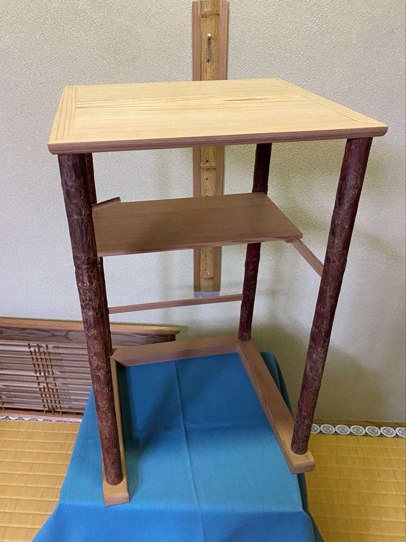 茶道具/寒雲卓　円能斎好写し　組立式