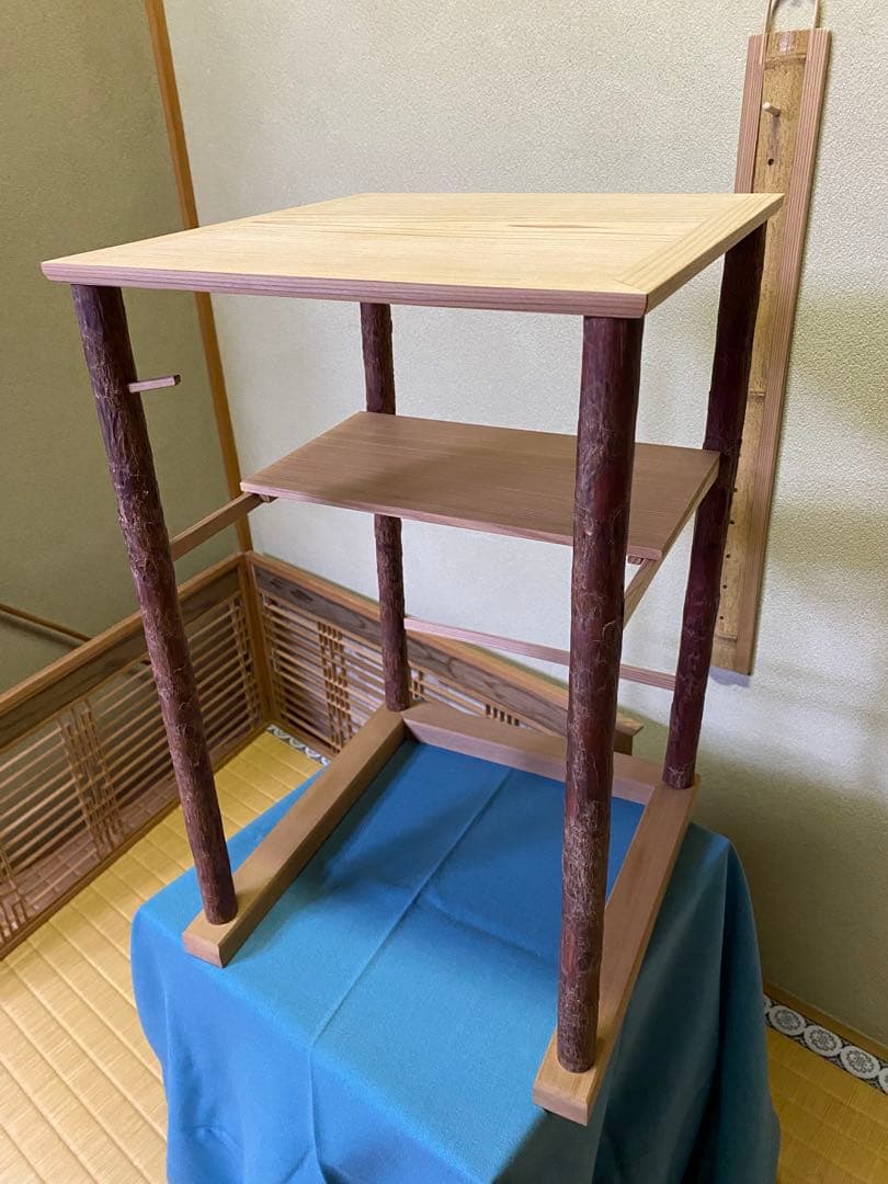 茶道具/寒雲卓　円能斎好写し　組立式