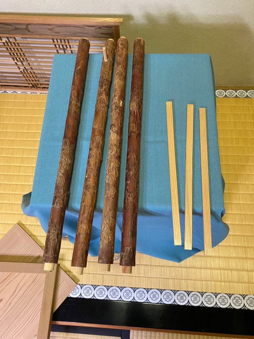 茶道具/寒雲卓　円能斎好写し　組立式