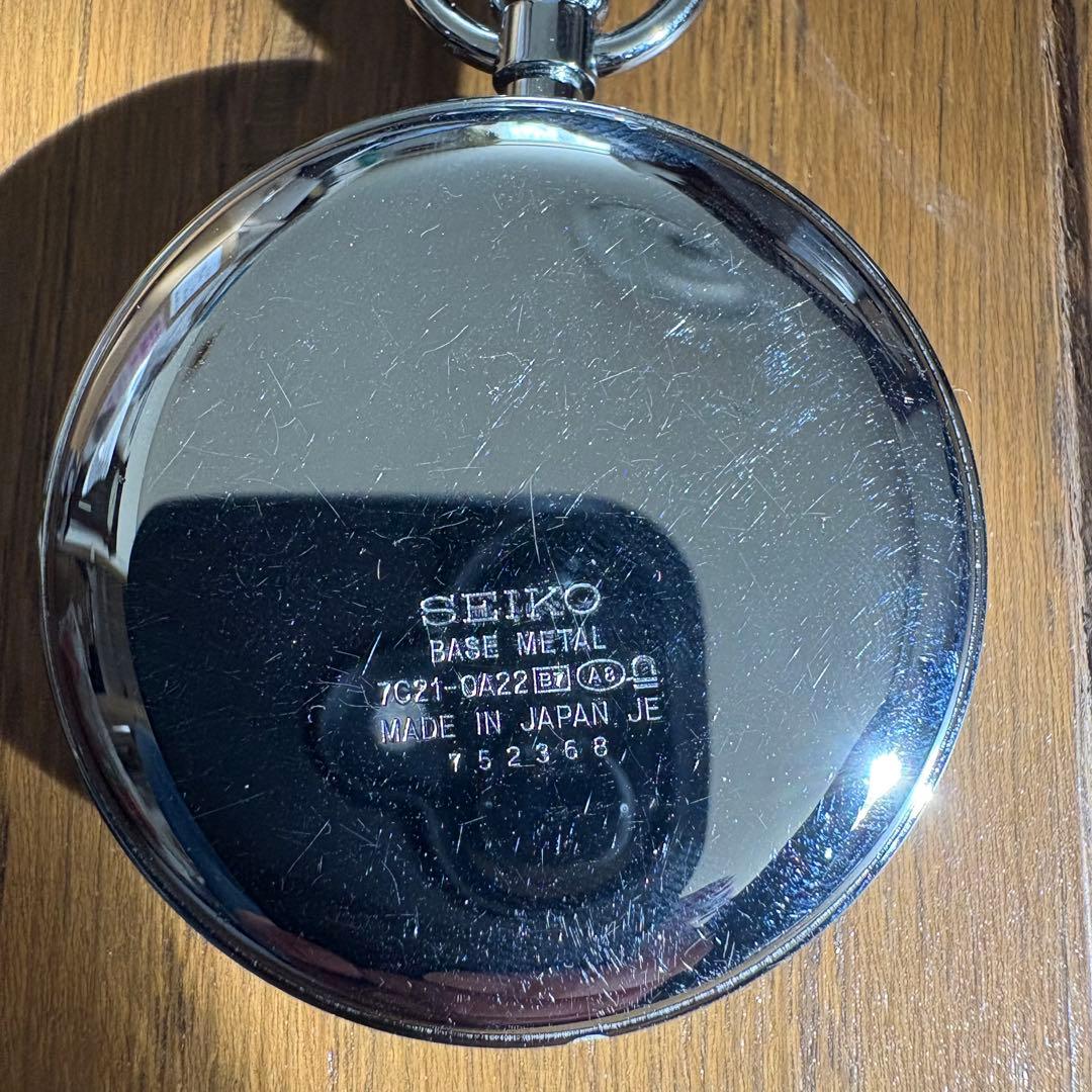 セイコー 懐中時計 鉄道時計 7C21-0A22 電池交換 稼働品