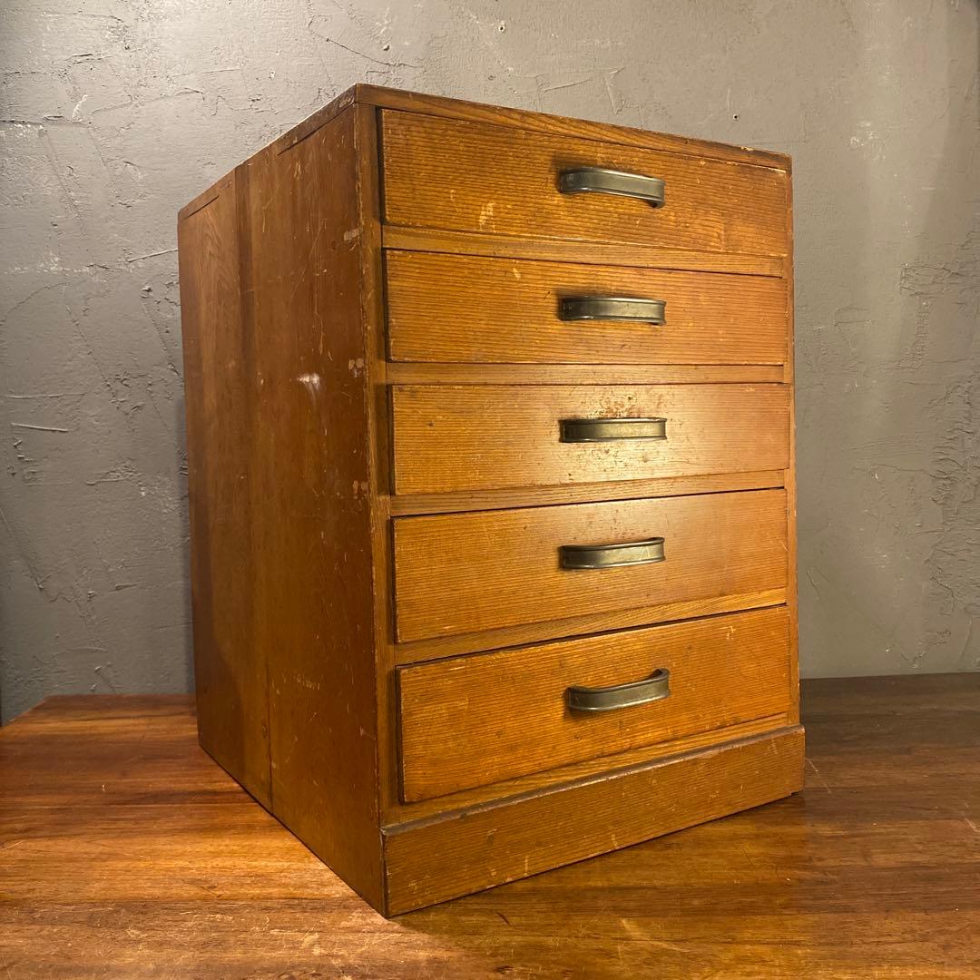 昭和レトロ 五段小引き出し ミッドセンチュリー 小家具 古民家 骨董品