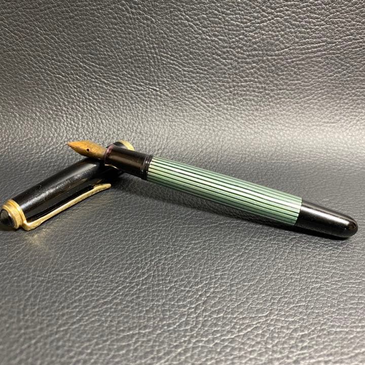 PELIKAN 400 金 万年筆 14Cー585 ペリカン グリーンストライプ