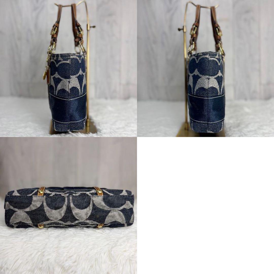 人気♡デニム♡COACH コーチ シグネチャー ロゴ ハンドバッグ