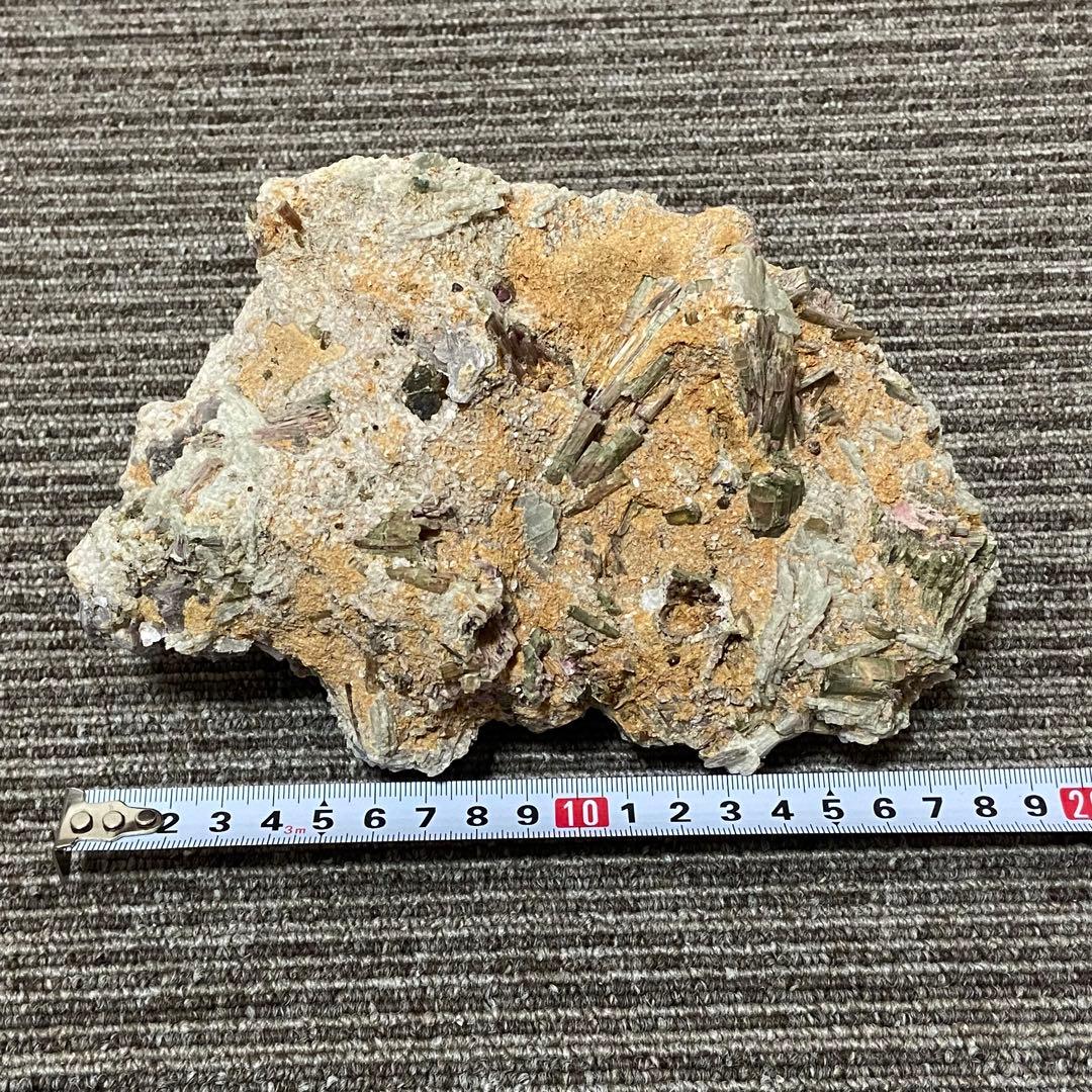 18cm ウォーターメロン　トルマリン　レピドライト　ブラジル　鉱物標本