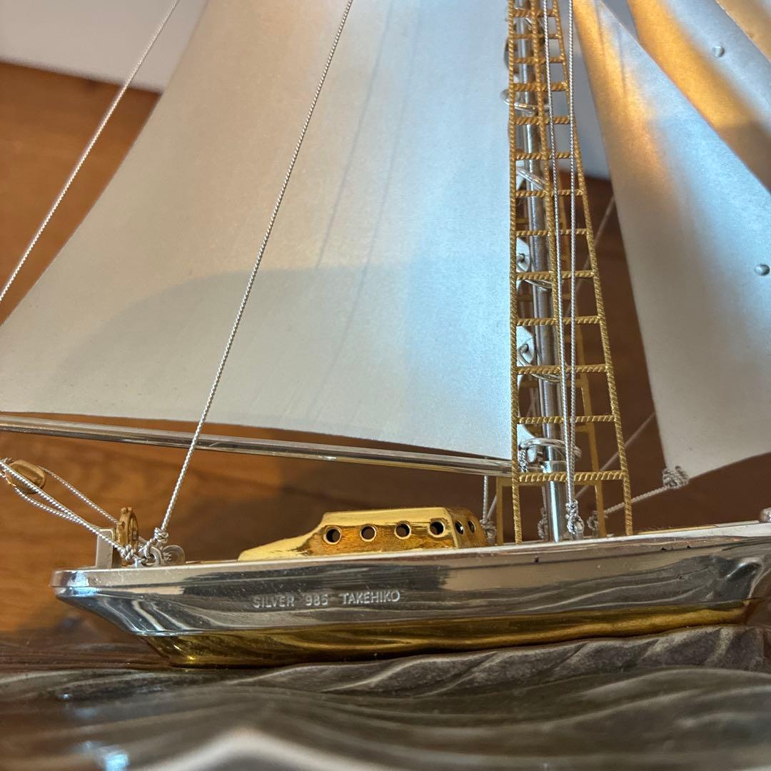 TAKEHIKO 武比古作 SILVER 985銀製ヨット 置物 シルバー製