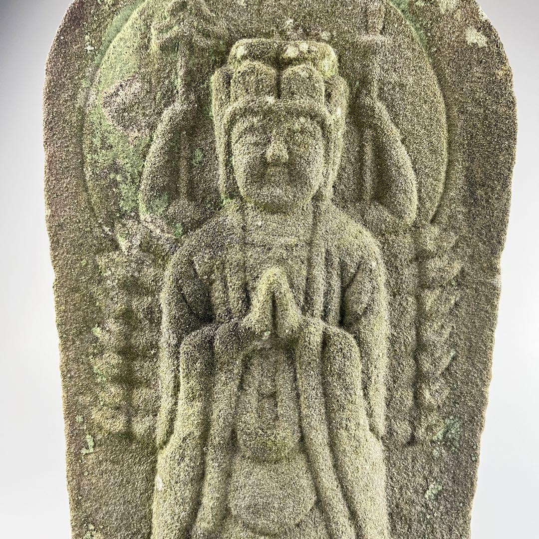 仏教美術 時代 石像 石彫 石造 仏像 約11.3kg 石仏