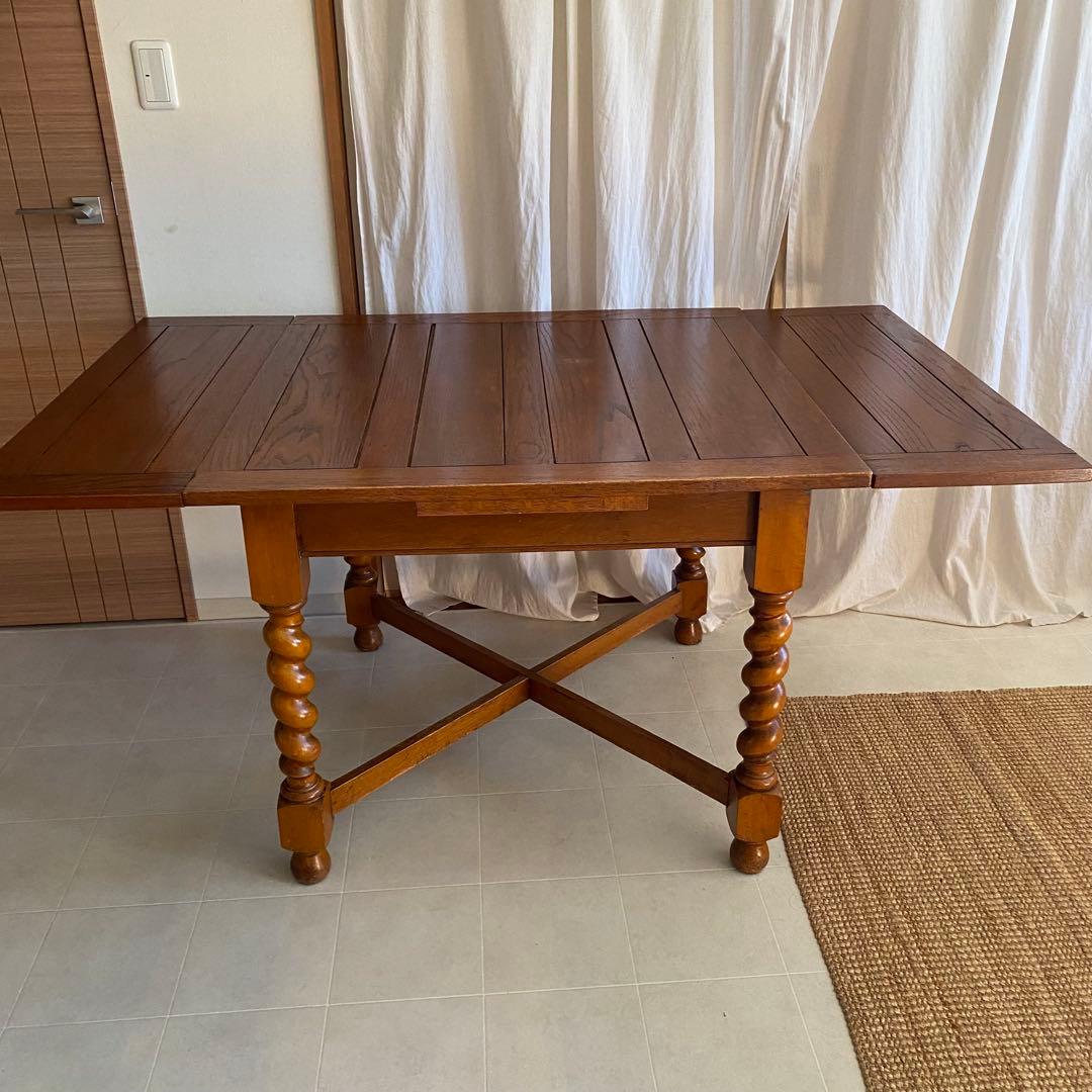 イギリス製　英国　北欧　ドローリーフ　テーブル　拡張式　ダイニング　アンティーク