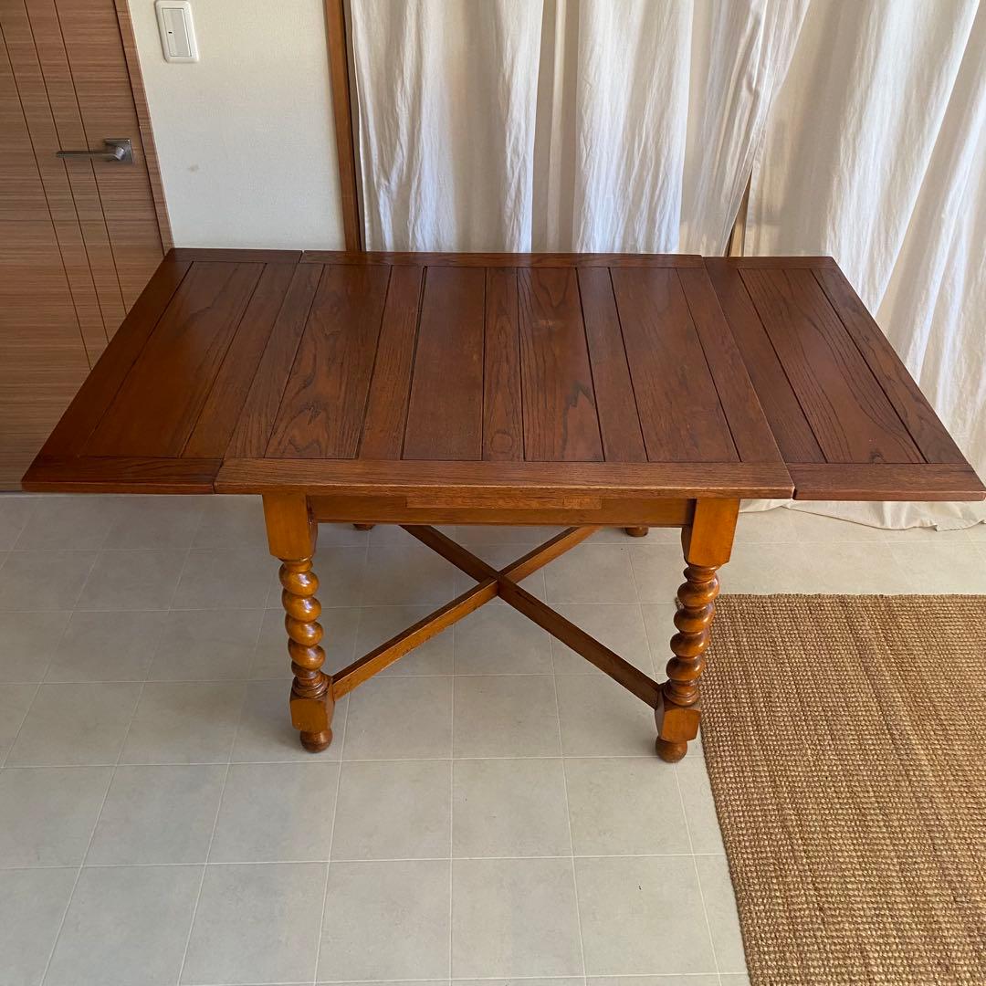 イギリス製　英国　北欧　ドローリーフ　テーブル　拡張式　ダイニング　アンティーク