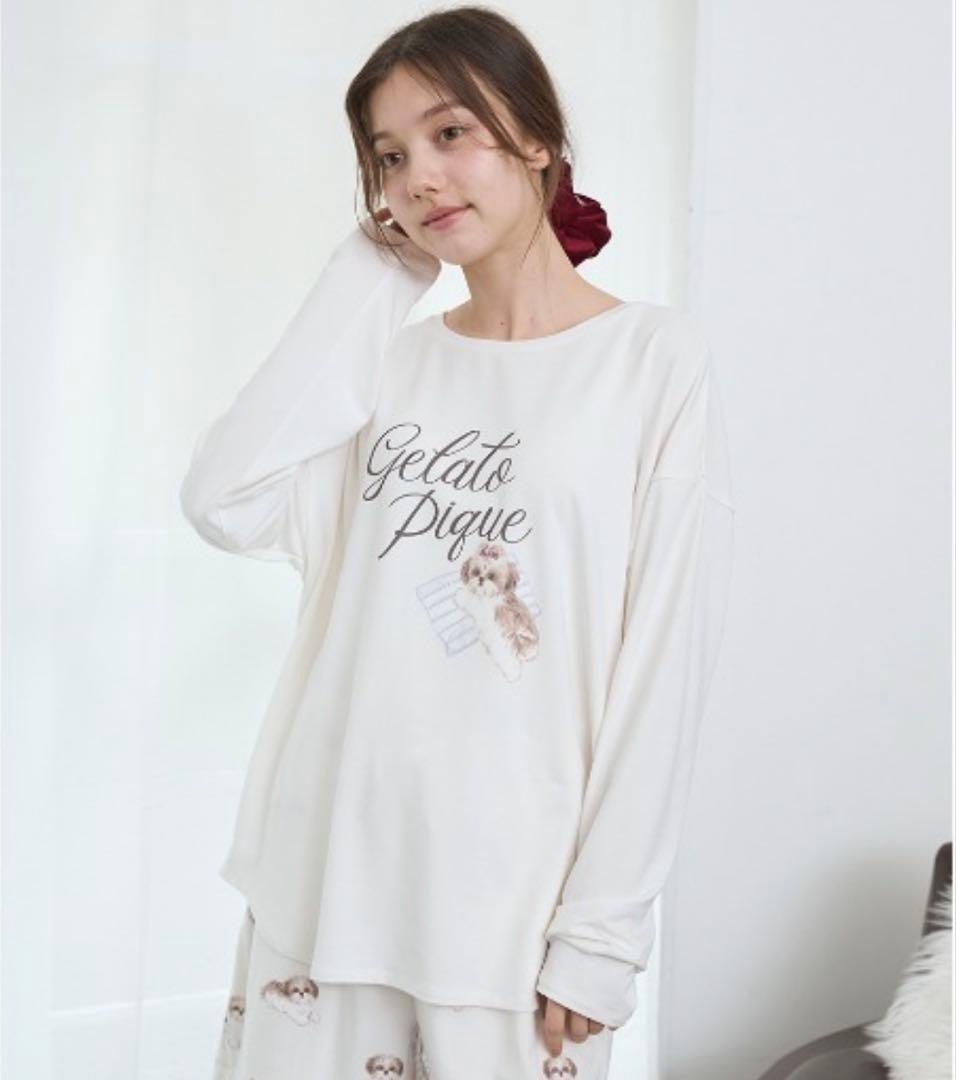 ＊未開封＊シーズー ワンポイント ロンT シーズー柄 ロングパンツ 上下セット