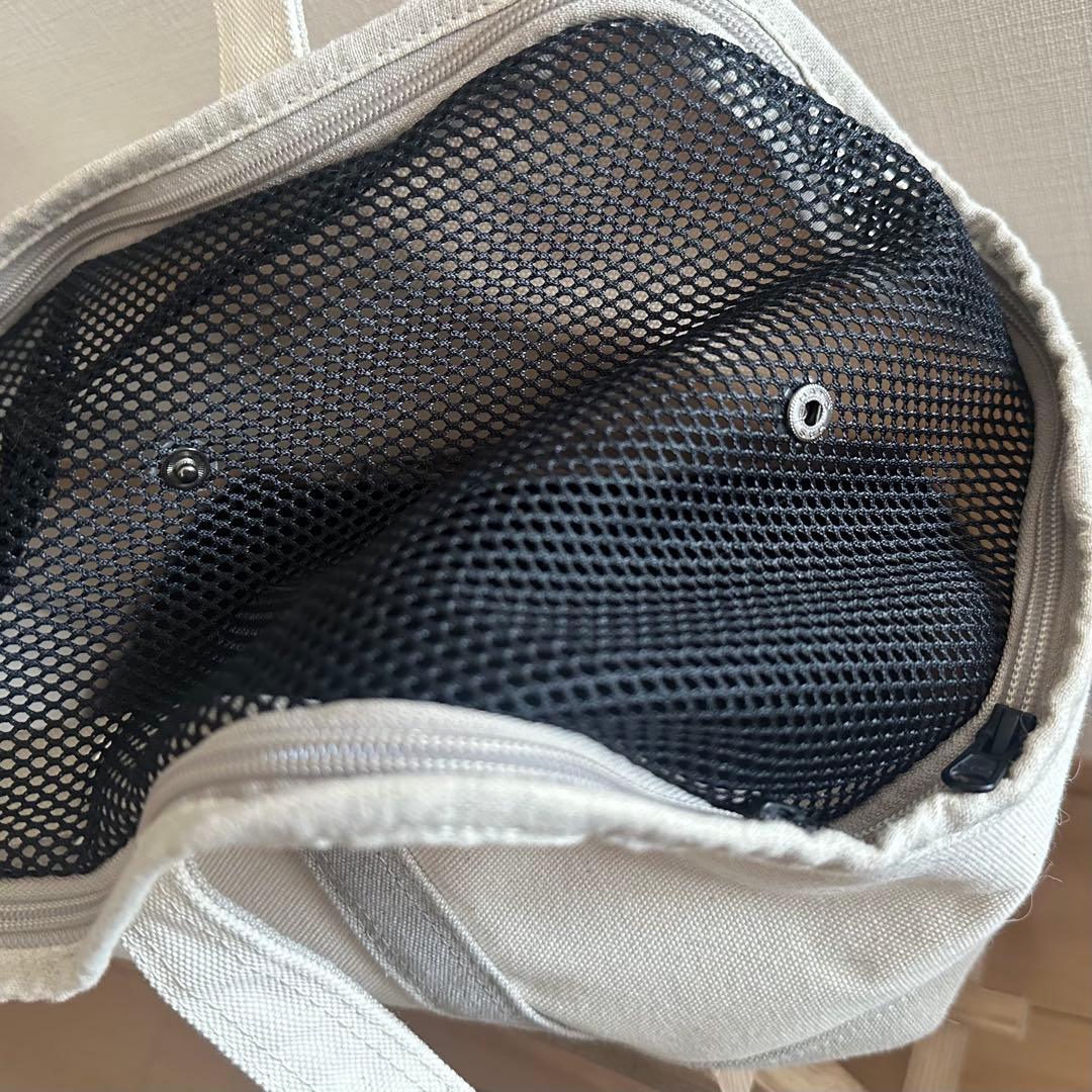 ペット用・猫用キャリーバッグ トート型（M）白×グレー