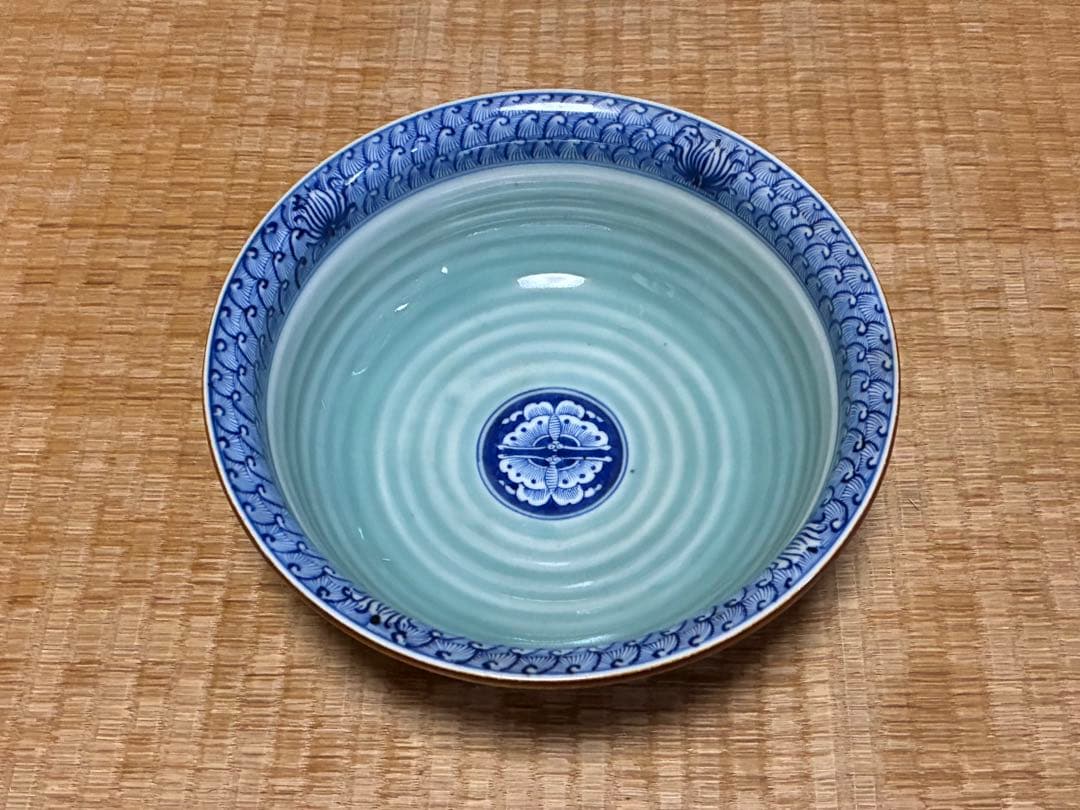 古伊万里 染付 青磁 深鉢 大鉢 在印 江戸期