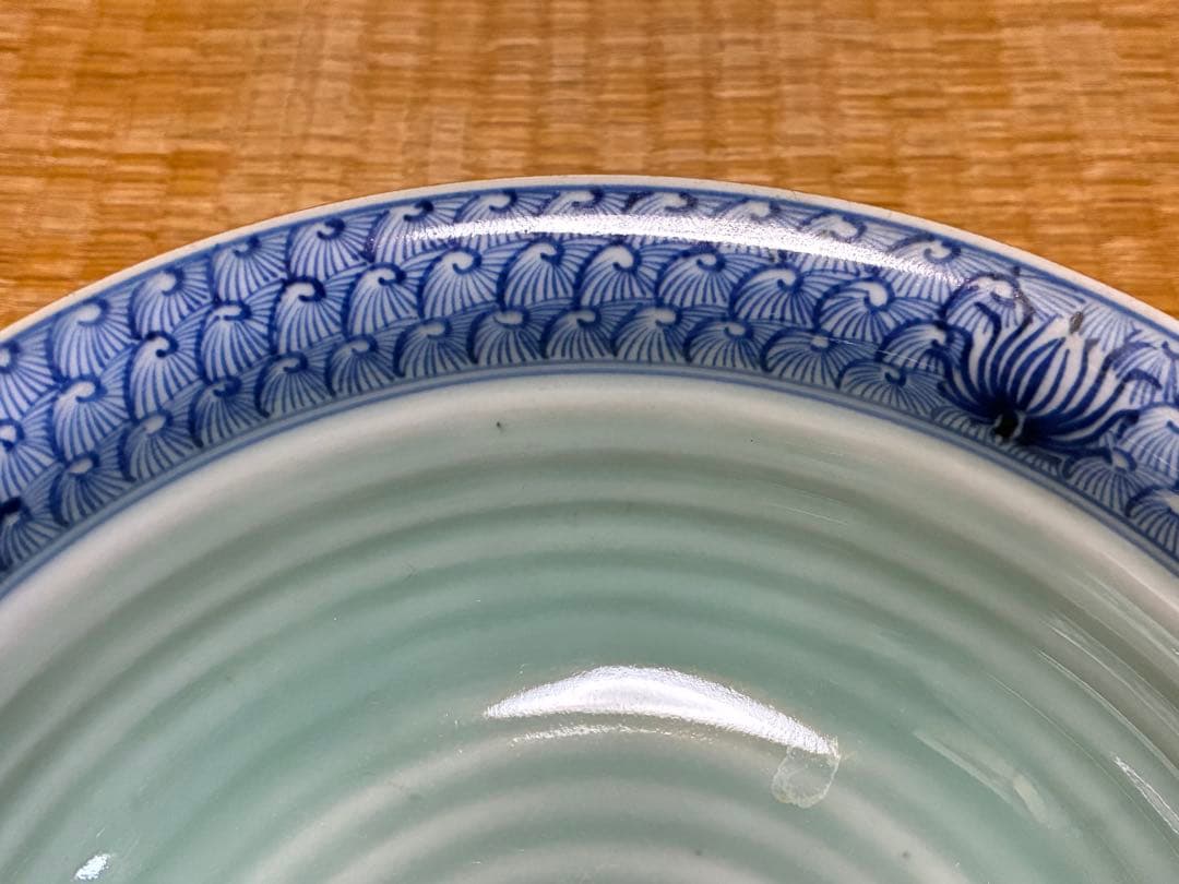 古伊万里 染付 青磁 深鉢 大鉢 在印 江戸期