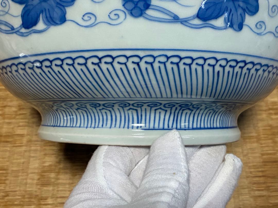 古伊万里 染付 青磁 深鉢 大鉢 在印 江戸期