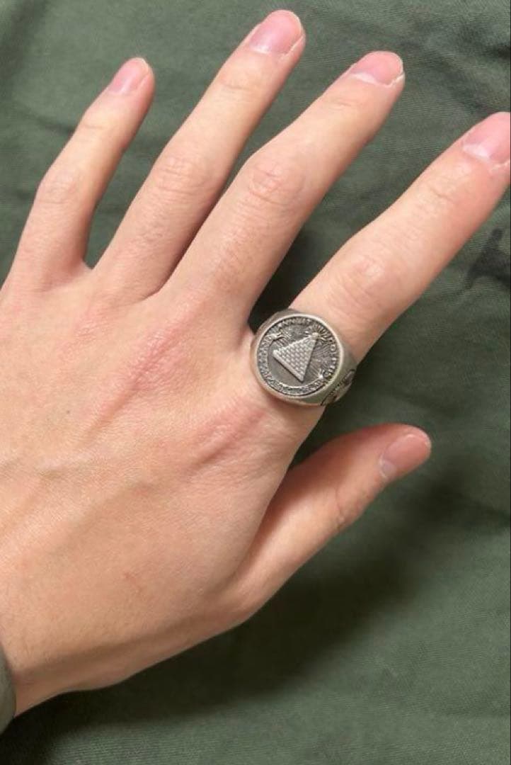 【シルバー925】フリーメイソン　ヴィンテージ　シグネットリング（80s）