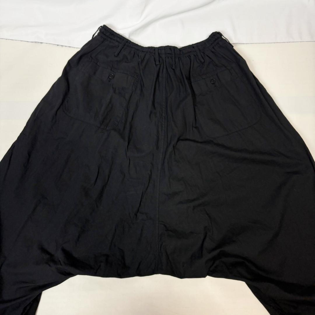 美品 ヨウジヤマモト 製品染め コットン バルーンパンツ サルエル ブラック 3