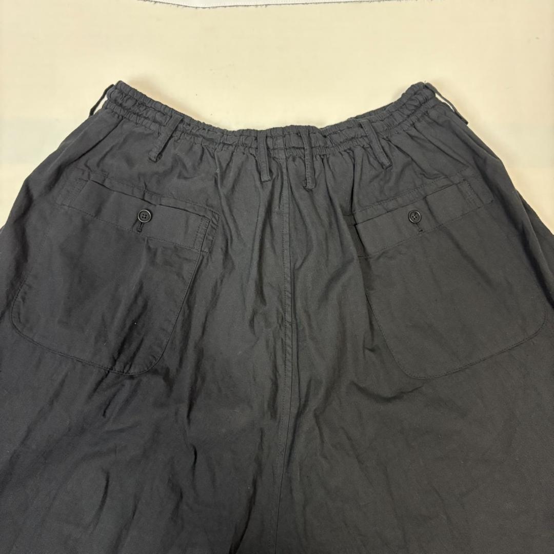 美品 ヨウジヤマモト 製品染め コットン バルーンパンツ サルエル ブラック 3