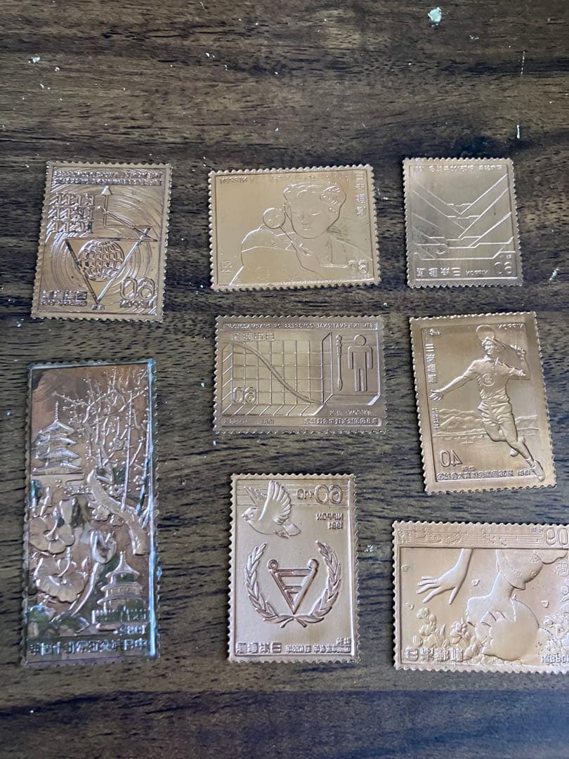 純銀・純銅　切手レリーフ（25g）