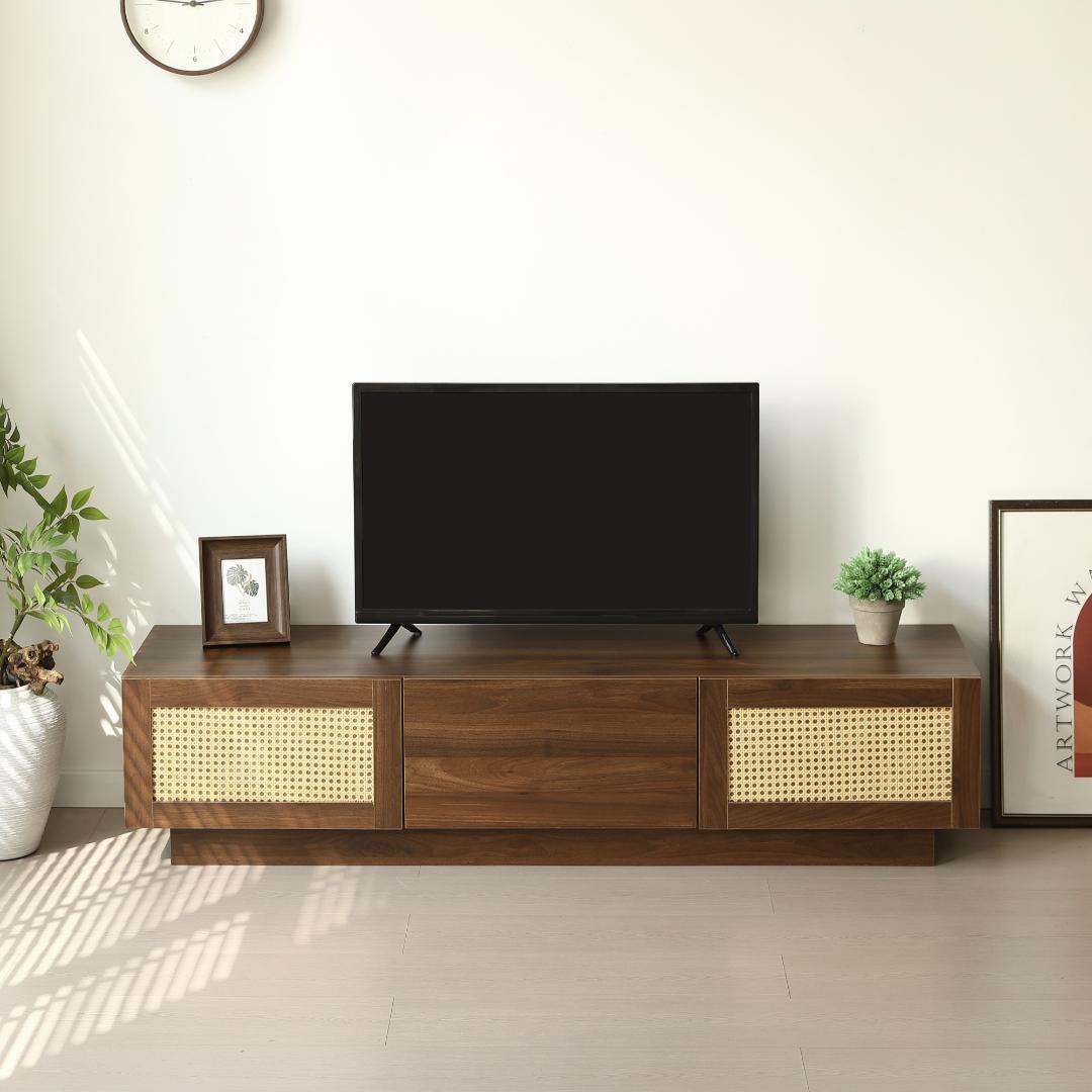 超人気！【幅150cm】テレビ台 ローボード 収納 テレビボード　BROWN