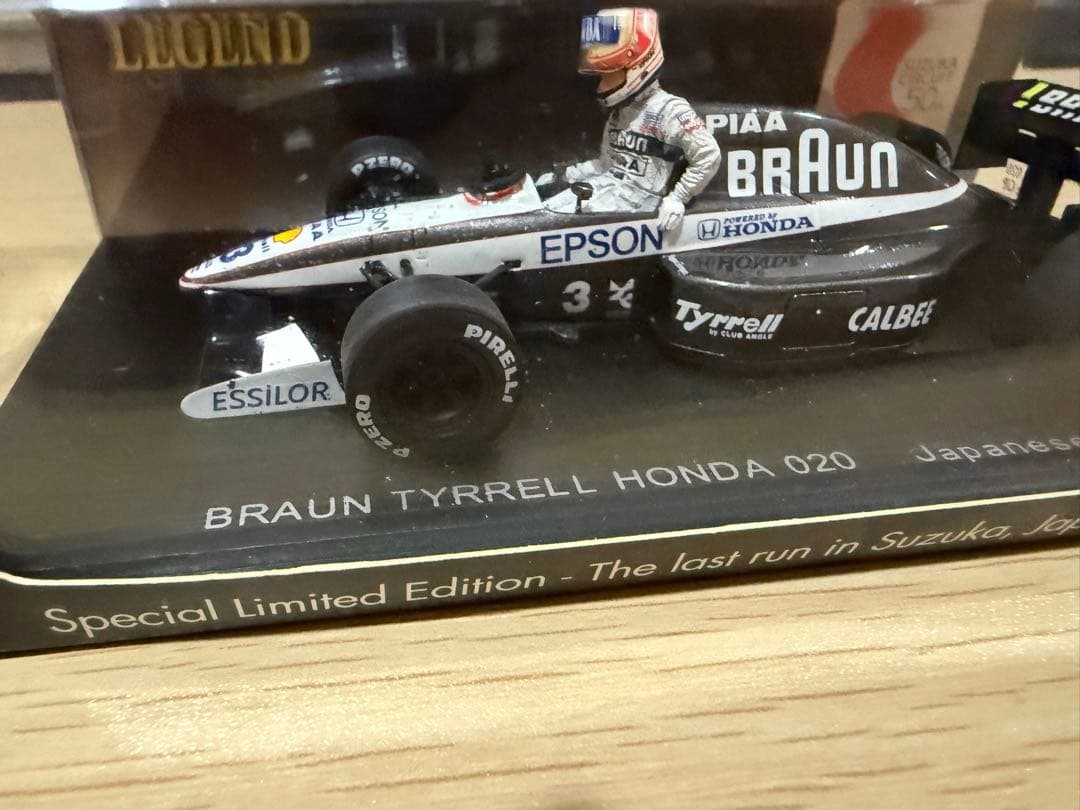 F1 スパーク ティレル ホンダ 020 中嶋悟 鈴鹿レジェンド サイン入り