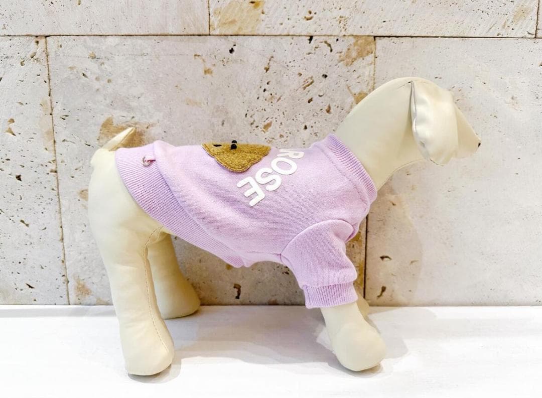 DENIM ROSE ビッグワッペンパステルトレーナー