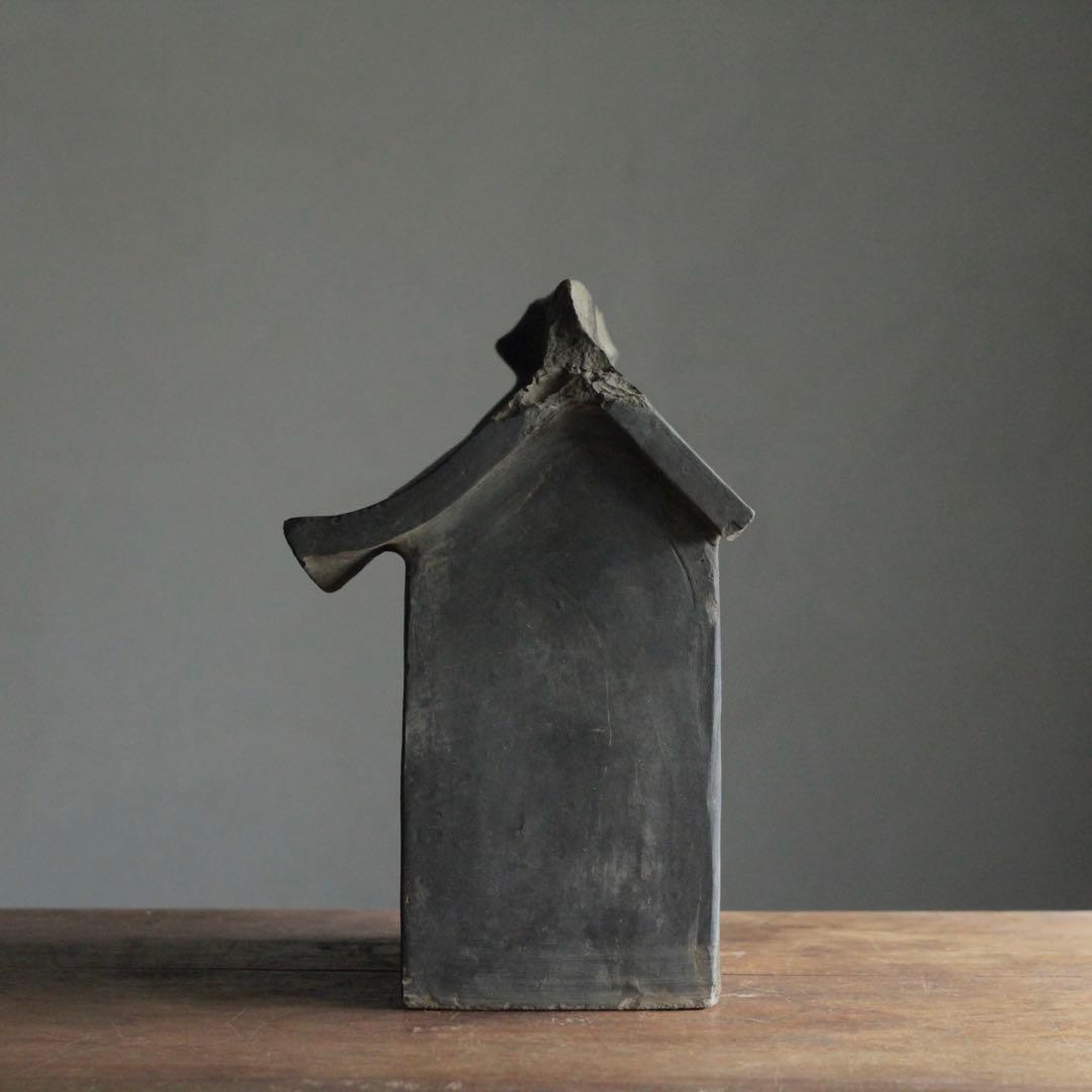 専用 瓦厨子 古道具 アンティーク 彫り文 欠けあり オブジェ 瓦質祠