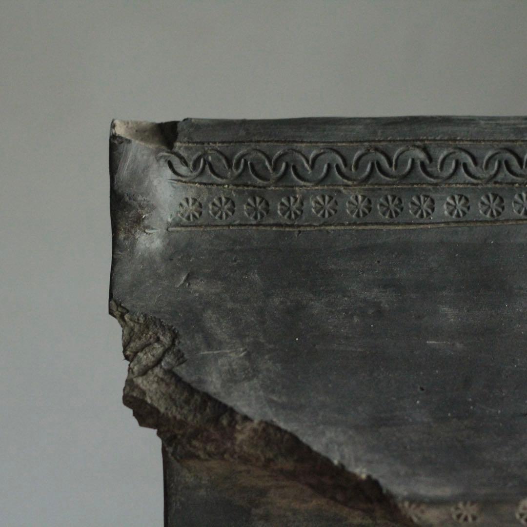 専用 瓦厨子 古道具 アンティーク 彫り文 欠けあり オブジェ 瓦質祠