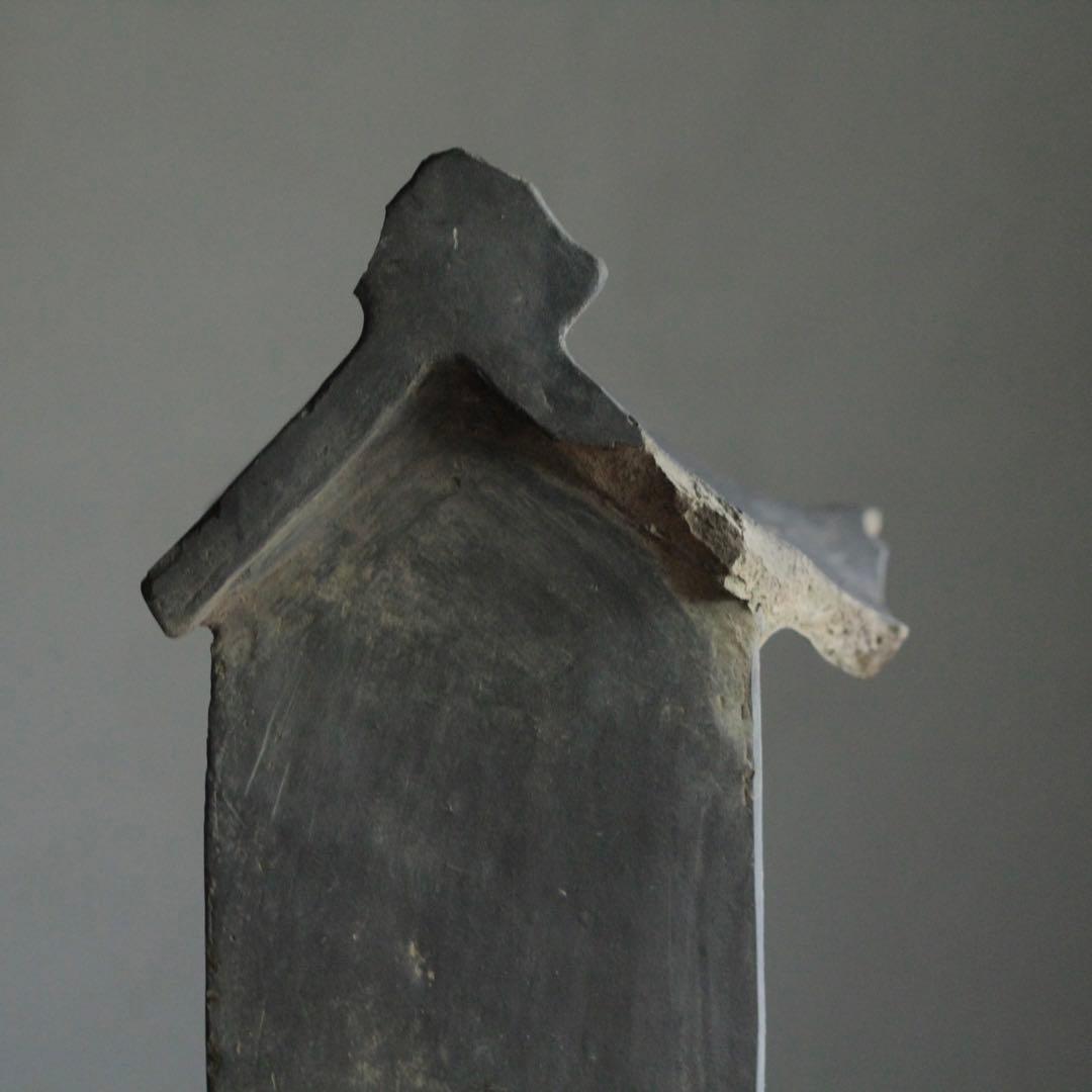 専用 瓦厨子 古道具 アンティーク 彫り文 欠けあり オブジェ 瓦質祠