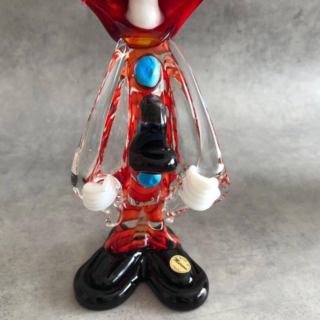 ムラーノガラス ピエロ 人形 ベネチアンガラス　MURANO イタリア製