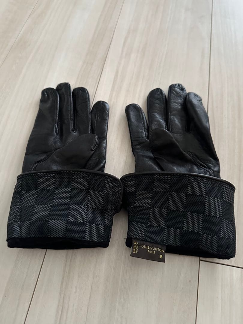 LOUIS VUITTON ルイ・ヴィトン ダミエ レザー グローブ　革手袋