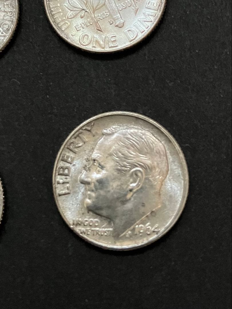 1964 セット① ジョン・F・ケネディ　ハーフダラー　クォーター　ワンダイム