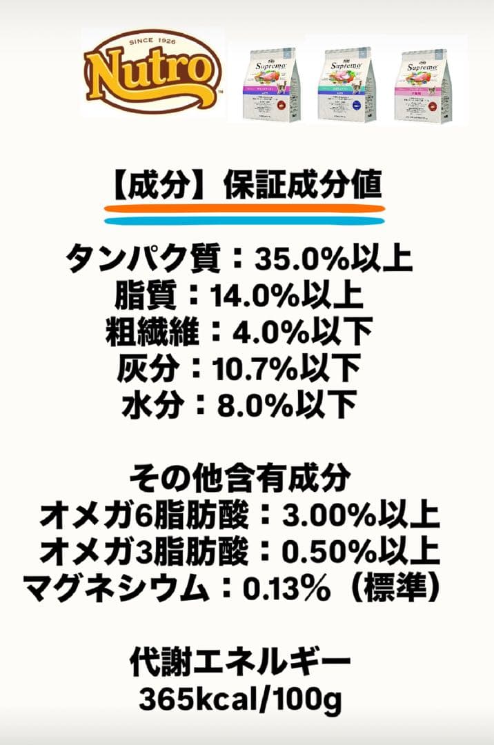 ニュートロ　シュプレモ　成猫用（チキン&サーモン）（白身魚&チキン）3kg×3袋