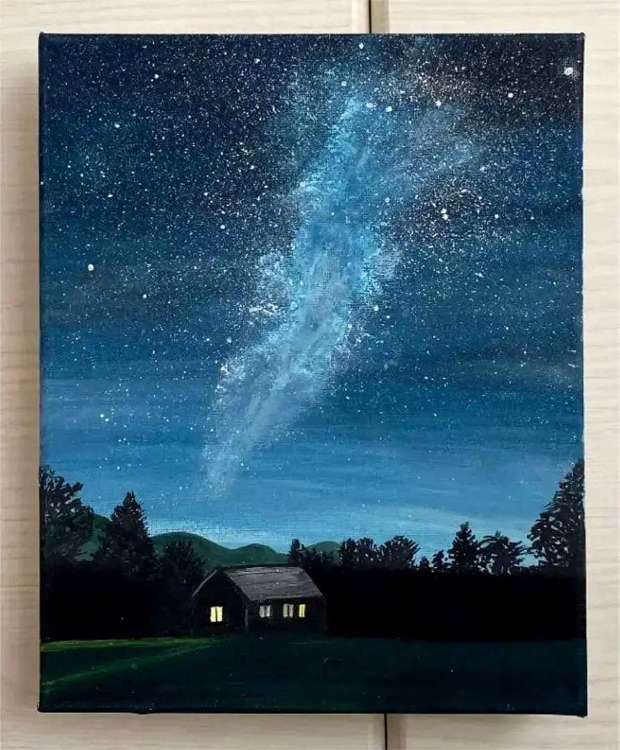 水彩画 銀河
